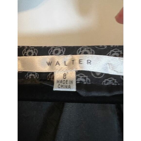 WALTER BAKER 100% Silk Dress Size 8 Paisley Print Short Sleeve Lined - Picture 5 of 6